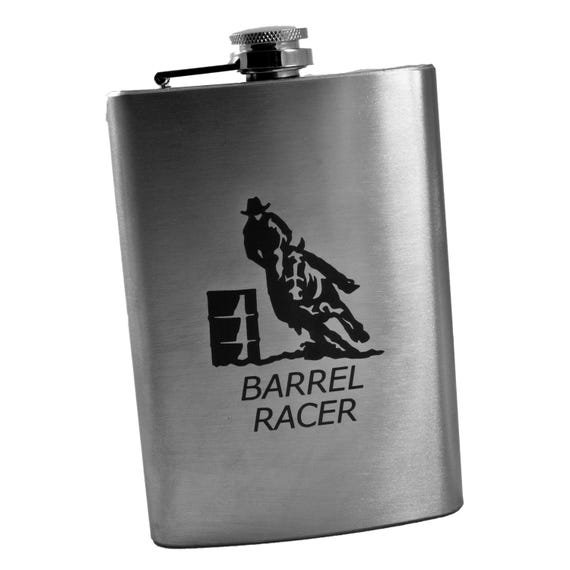 8oz Barrel Racer Stainless Steel Flask 8oz Barrel Racer Stainless Steel Flask