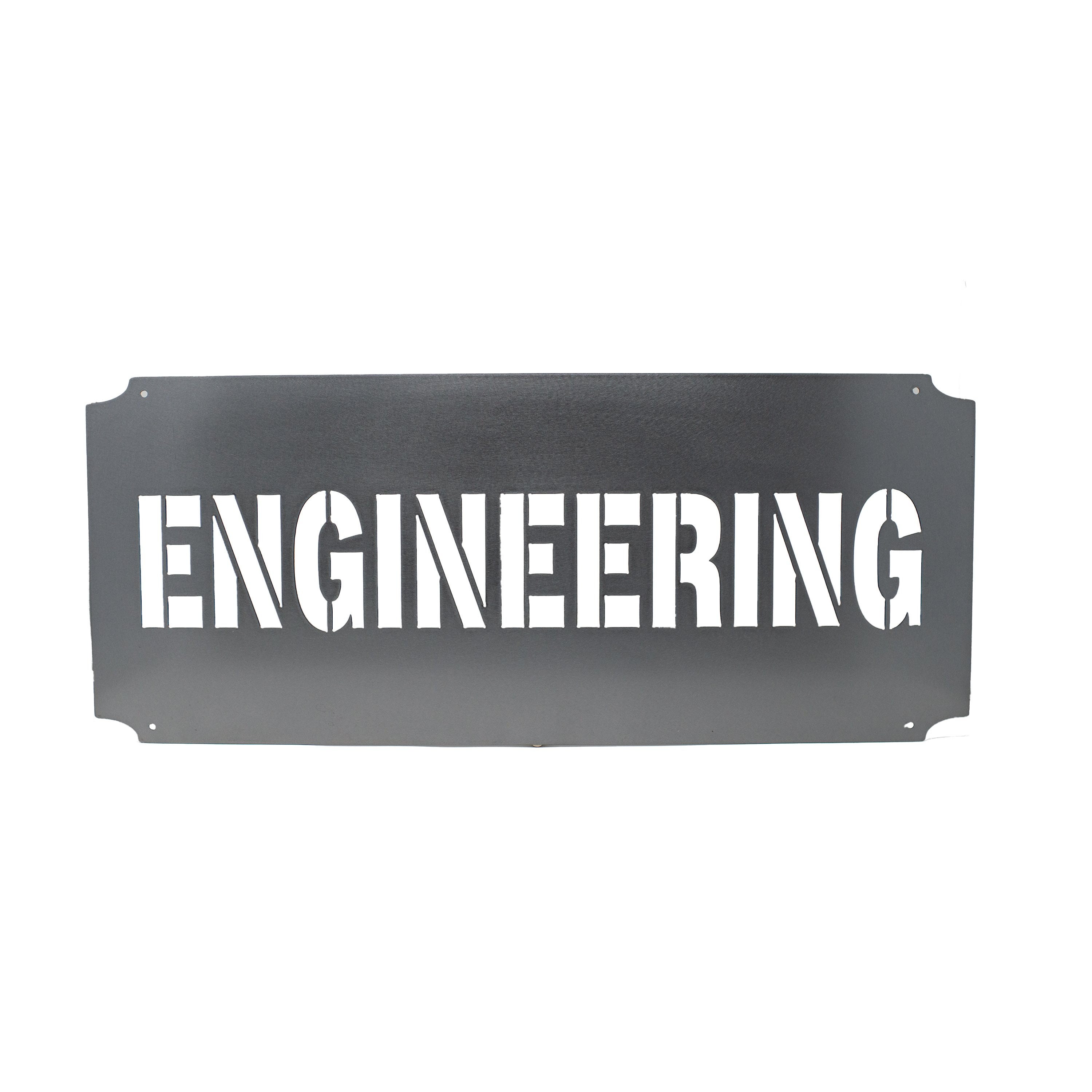 Engineering Metal Sign 25in X 10in Etsy