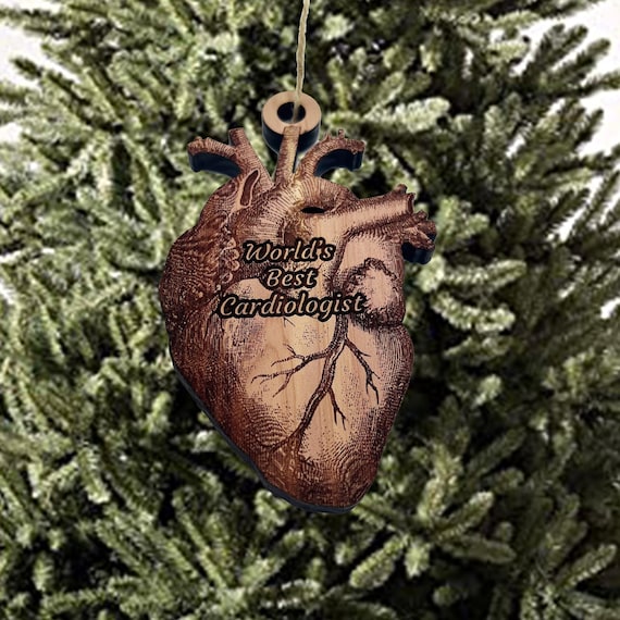 Worlds Best Cardiologist HEART - Cedar Ornament Worlds Best Cardiologist HEART - Cedar Ornament