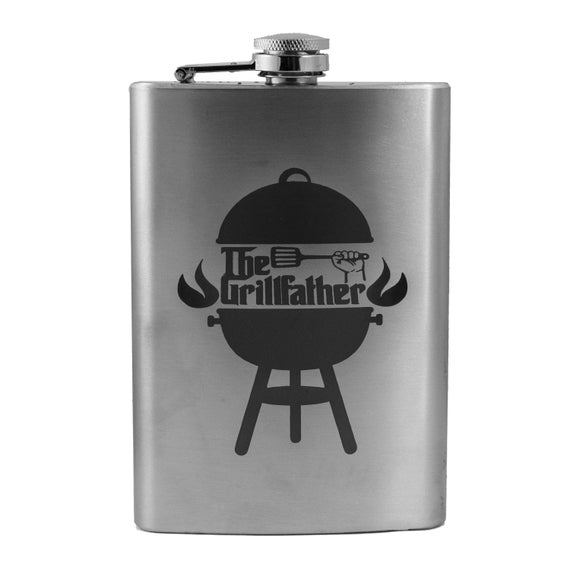 8oz The Grillfather Stainless Steel Flask 8oz The Grillfather Stainless Steel Flask