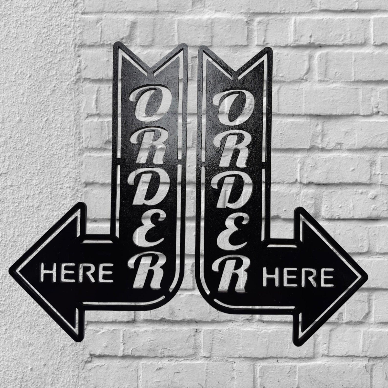 CUSTOM - Order Here Left and Right Arrows Signs (both Signs) - Etsy