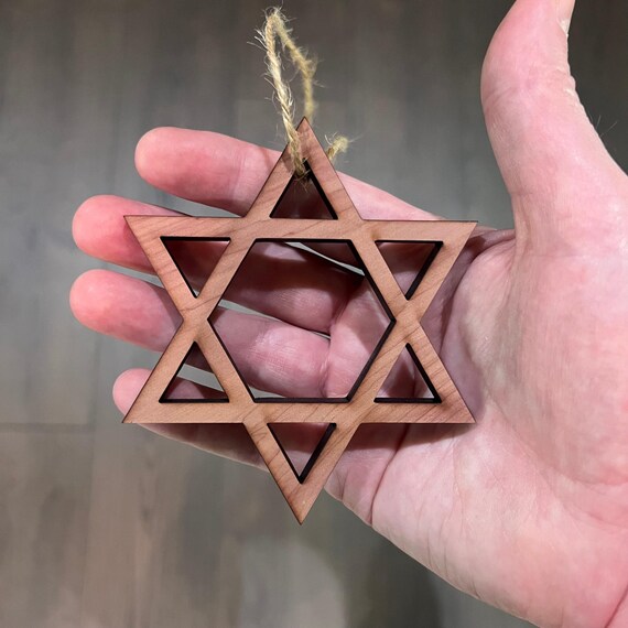 Star of David - Cedar Ornament Star of David - Cedar Ornament
