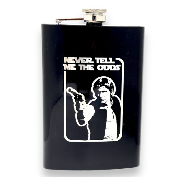 8oz BLACK Never Tell Me the Odds Flask 8oz BLACK Never Tell Me the Odds Flask