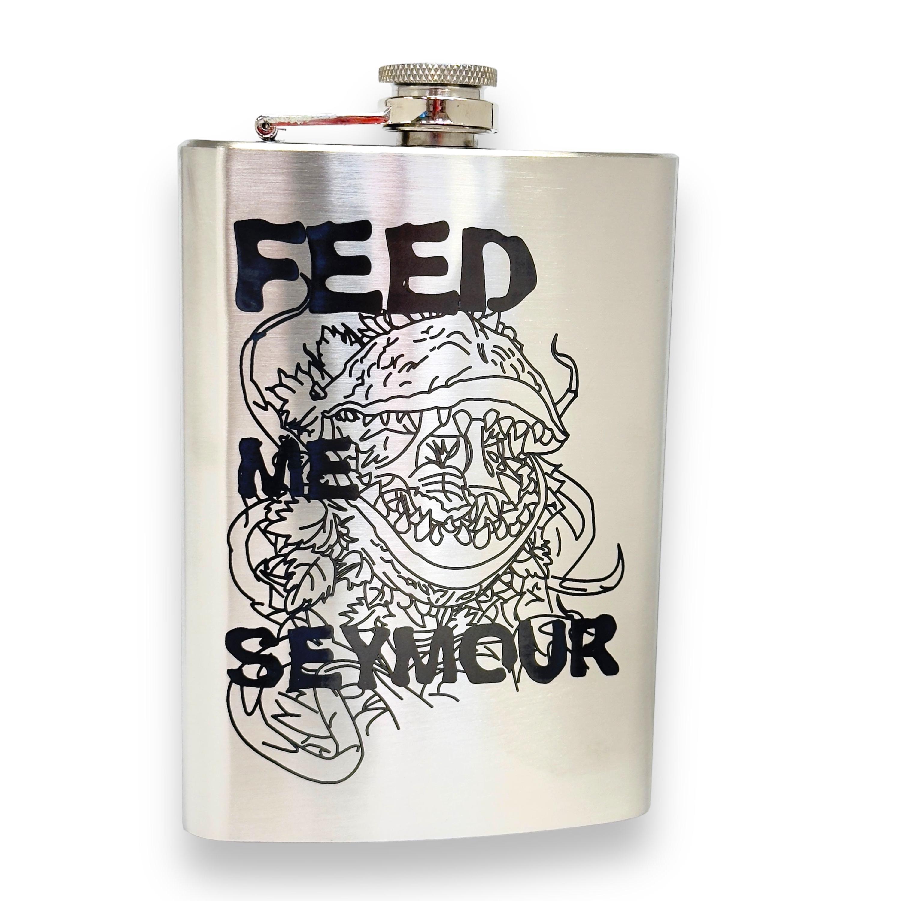 8oz Feed Me Seymour Stainless Steel Flask 8oz Feed Me Seymour Stainless Steel Flask
