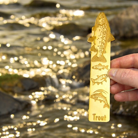 Bookmark - PERSONALIZED Trout - birch wood Bookmark - PERSONALIZED Trout - birch wood