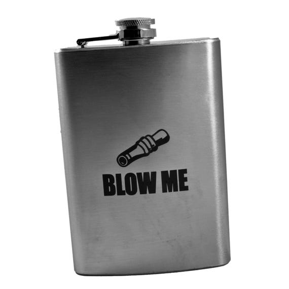 8oz Blow Me Duck caller Stainless Steel Flask 8oz Blow Me Duck caller Stainless Steel Flask