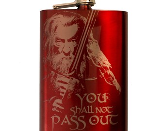 8oz RED You Shall Not Pass Out Flask 8oz RED You Shall Not Pass Out Flask