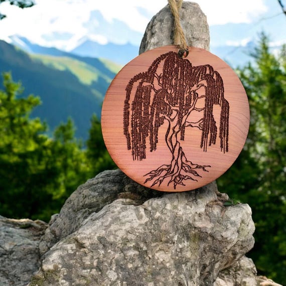 Weeping Willow - Cedar Ornament Weeping Willow - Cedar Ornament