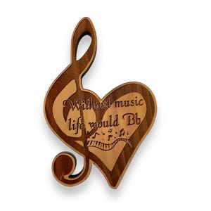 Without Music life would be flat CEDAR Ornament Without Music life would be flat CEDAR Ornament