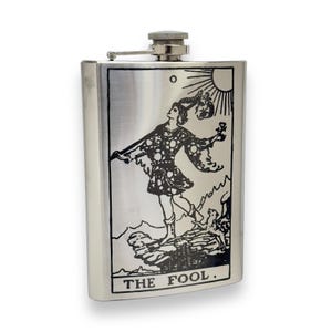 8oz - Carta de Tarô O Louco - Frasco SS
