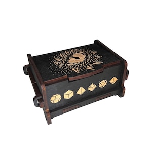 Dice Box - BLACK - Dragons Eye 6x4x3 Dice Box - BLACK - Dragons Eye 6x4x3