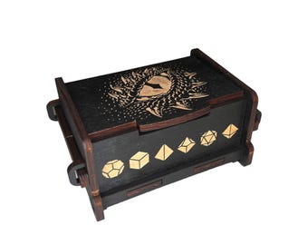 Dice Box - Black - Dragon&#39;s Eye - 6x4x3