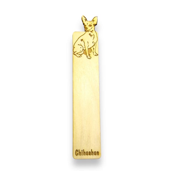 Bookmark - PERSONALIZED chihuahua Dog - Birch wood Bookmark - PERSONALIZED chihuahua Dog - Birch wood
