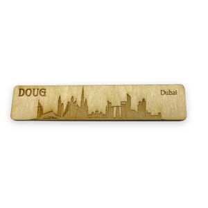 Bookmark - PERSONALIZED Dubai Skyline - Birch wood Bookmark - PERSONALIZED Dubai Skyline - Birch wood
