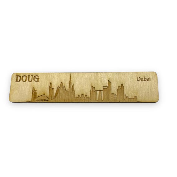 Bookmark - PERSONALIZED Dubai Skyline - Birch wood Bookmark - PERSONALIZED Dubai Skyline - Birch wood
