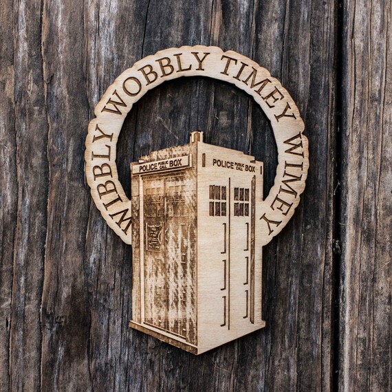 Ornament - Wibbly Wobbly - Raw Wood 4x5in Ornament - Wibbly Wobbly - Raw Wood 4x5in