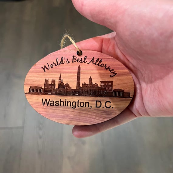 worlds Best Attorney Washington DC - Cedar Ornament worlds Best Attorney Washington DC - Cedar Ornament