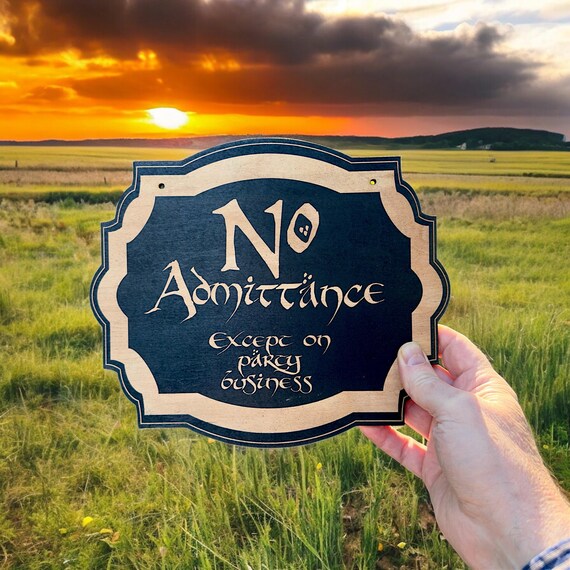 No Admittance - Black Door Sign No Admittance - Black Door Sign