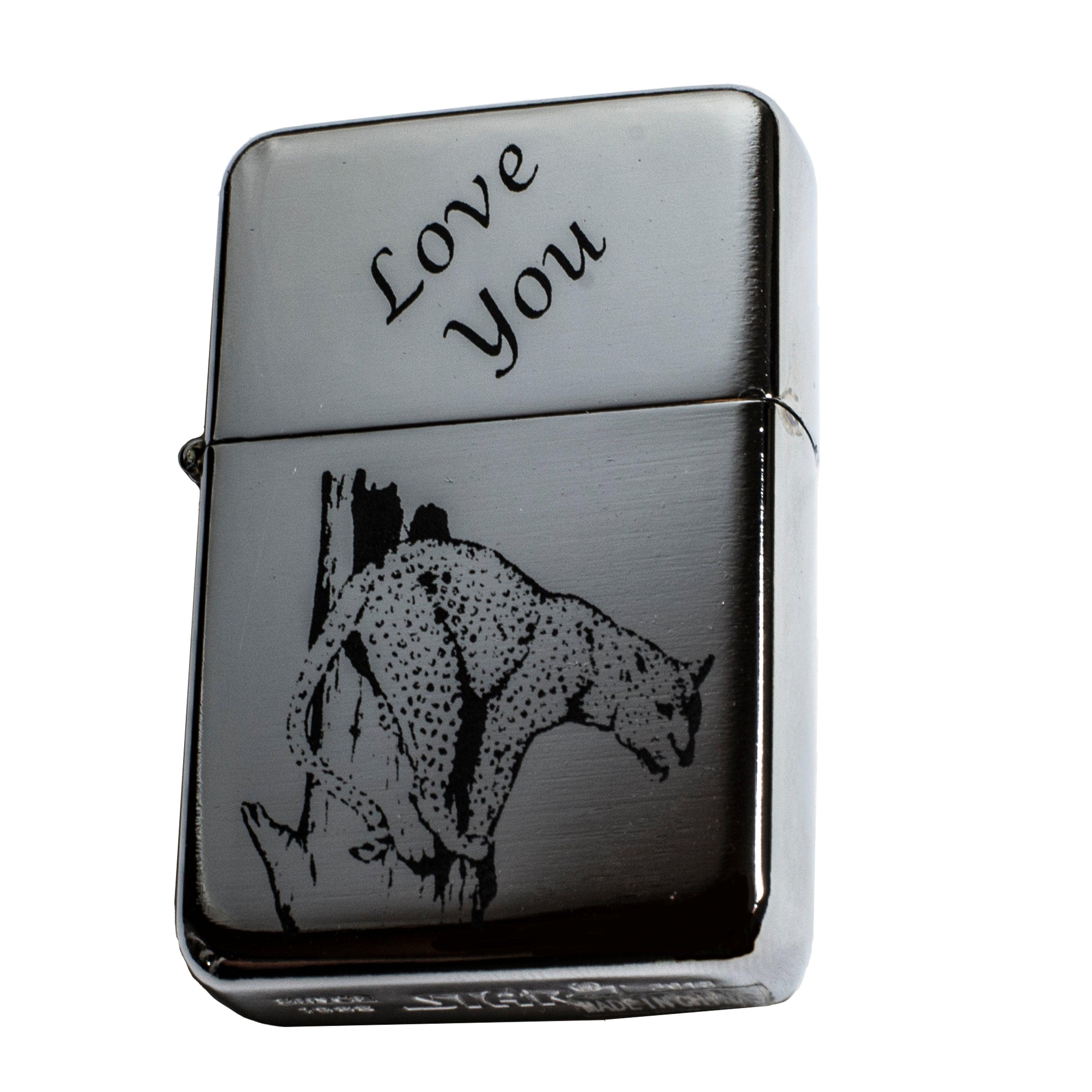 Lighter - Love you Cheetah High Polish Chrome Lighter - Love you Cheetah High Polish Chrome