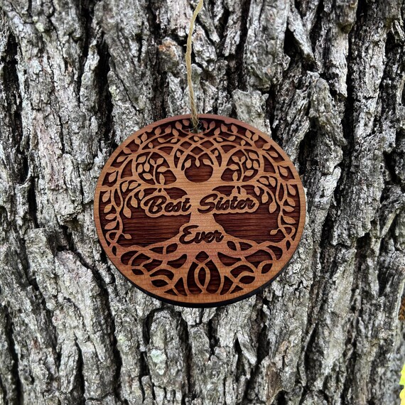 Best Sister Ever Celtic Tree of Life - Cedar Ornament Best Sister Ever Celtic Tree of Life - Cedar Ornament