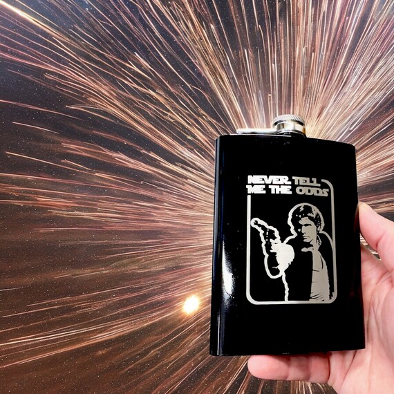 8oz BLACK Never Tell Me the Odds Flask 8oz BLACK Never Tell Me the Odds Flask