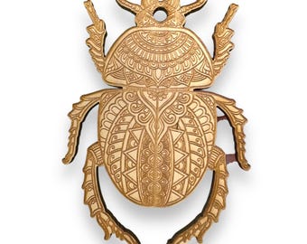Ornament - Beetle - Raw Wood Ornament - Beetle - Raw Wood