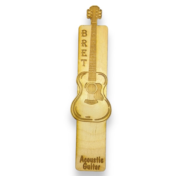 Bookmark - PERSONALIZED Acoustic Guitar - birch wood Bookmark - PERSONALIZED Acoustic Guitar - birch wood