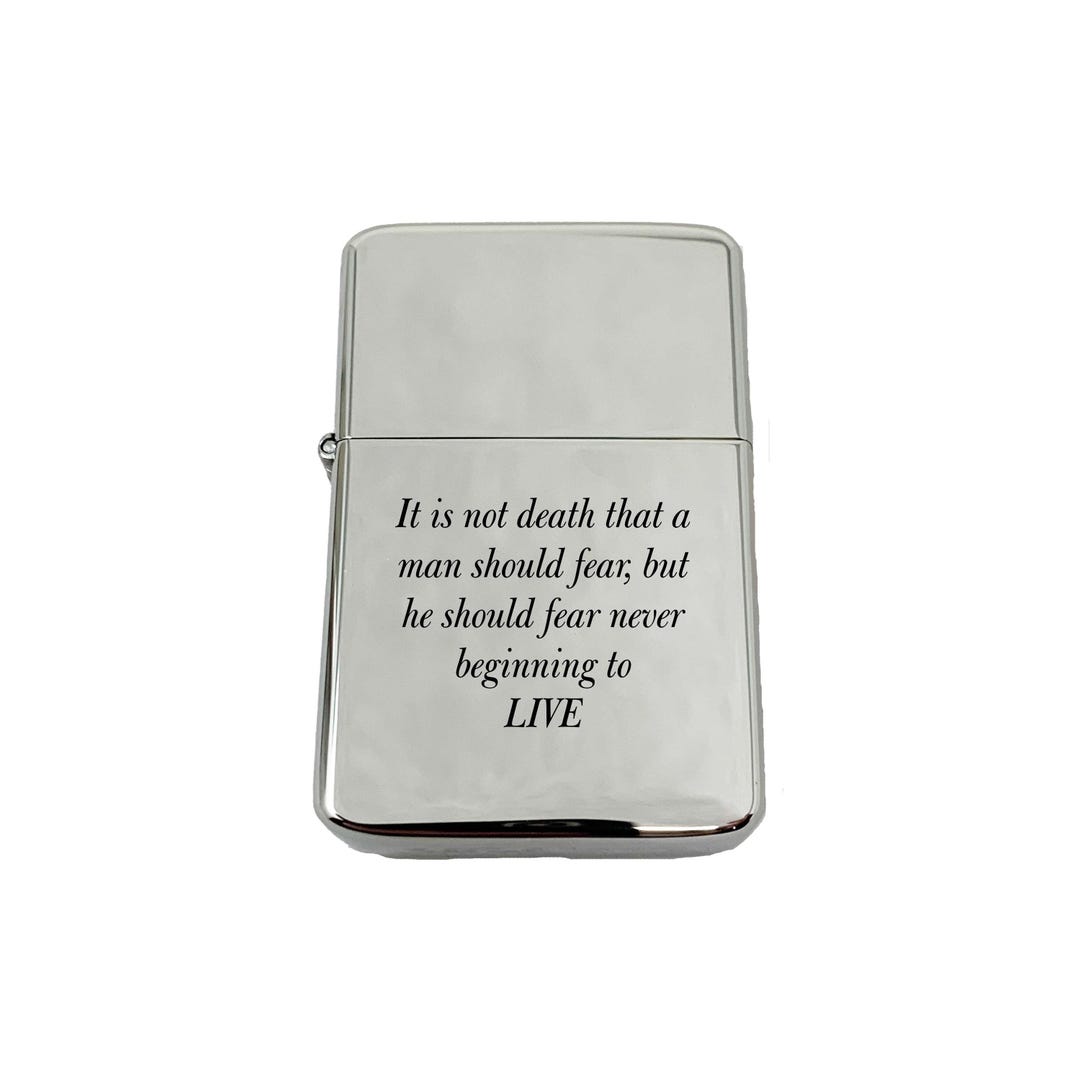 Lighter It is not Death that a Man should Fear Marcus Aurelius CHROME Lighter It is not Death that a Man should Fear Marcus Aurelius CHROME