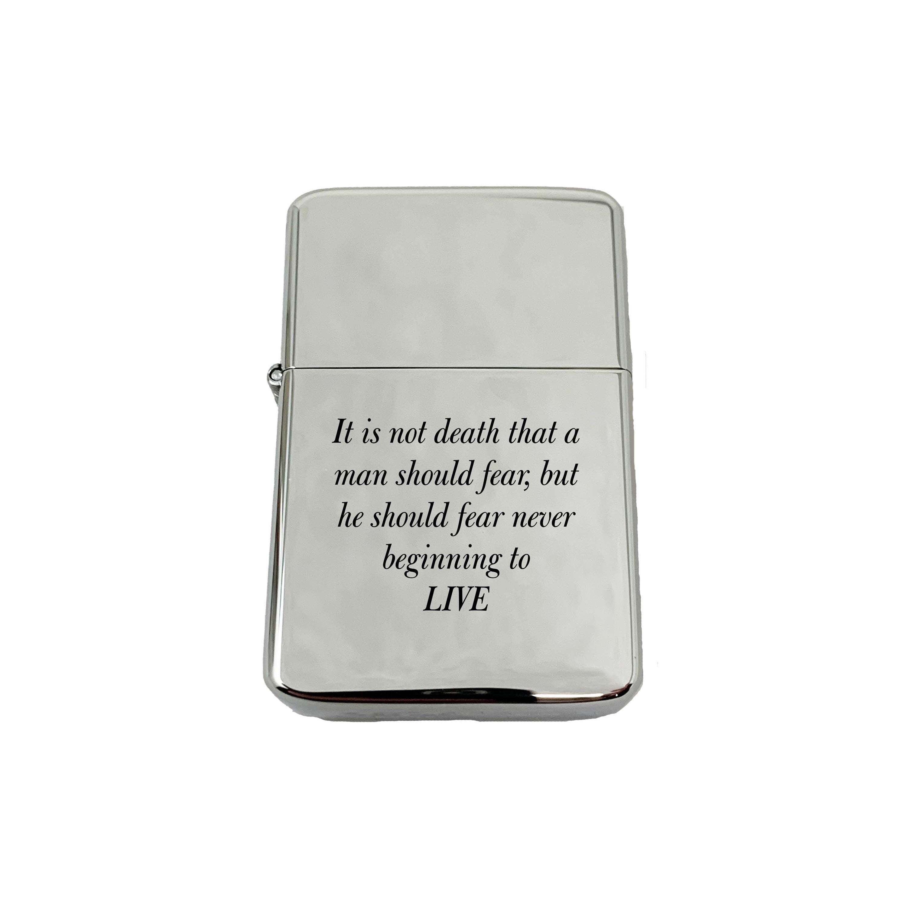 Lighter It is not Death that a Man should Fear Marcus Aurelius CHROME Lighter It is not Death that a Man should Fear Marcus Aurelius CHROME