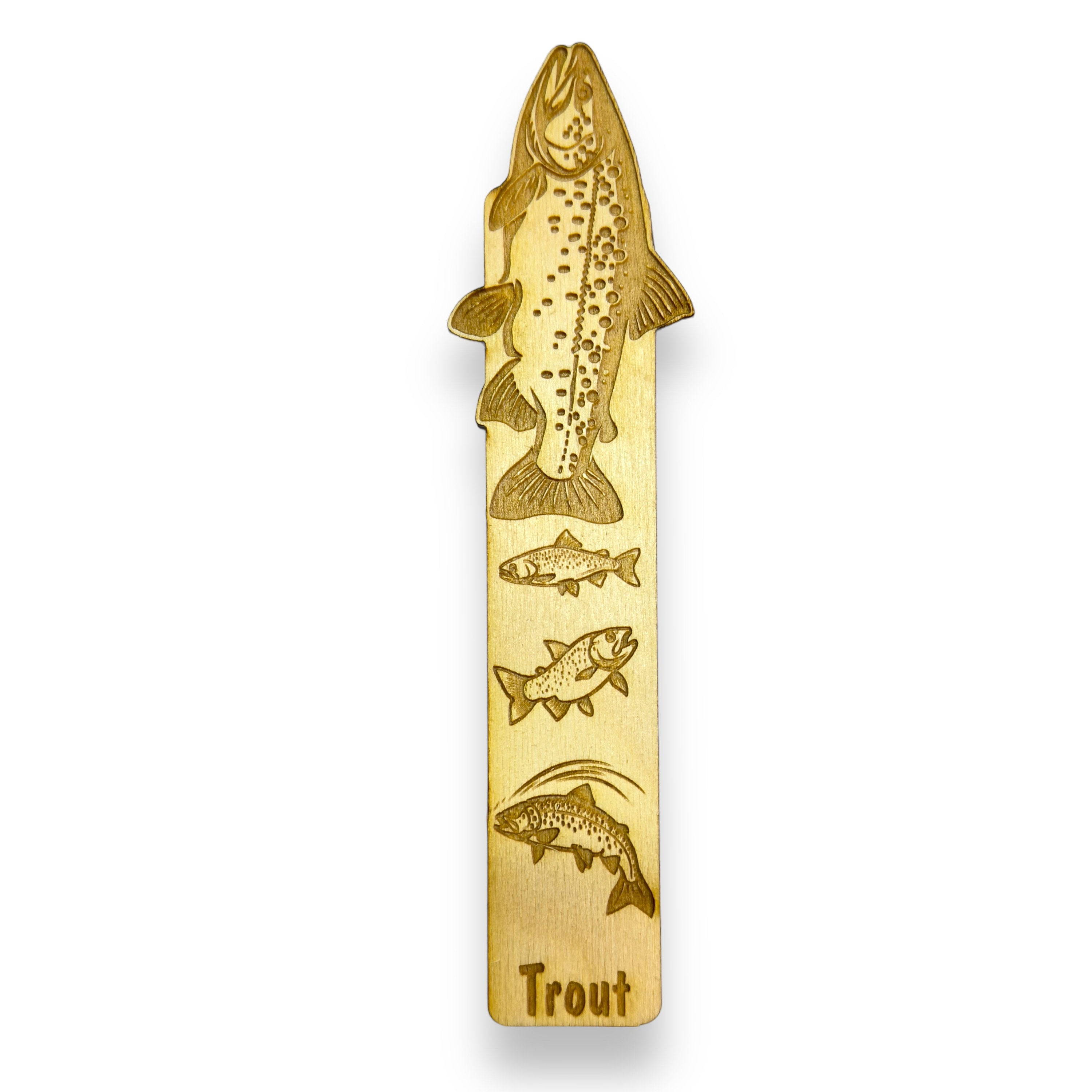 Bookmark - PERSONALIZED Trout - birch wood Bookmark - PERSONALIZED Trout - birch wood