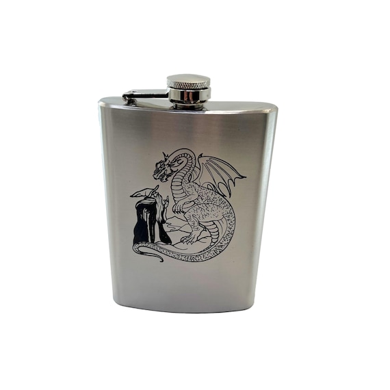 8oz Wizard and Dragon Stainless Steel flask 8oz Wizard and Dragon Stainless Steel flask