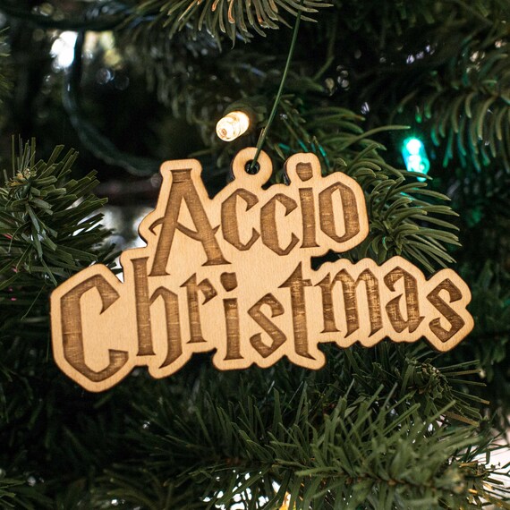 Ornament - Accio Christmas - Raw Wood 2x4in Ornament - Accio Christmas - Raw Wood 2x4in