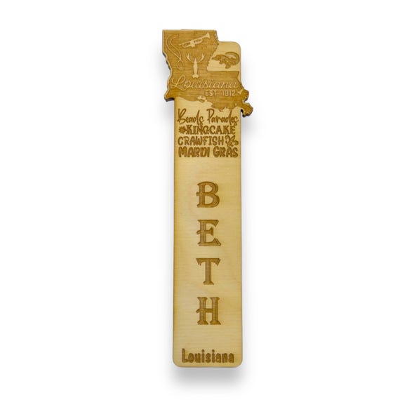 Bookmark - Louisiana Cajun - Birch wood Bookmark - Louisiana Cajun - Birch wood