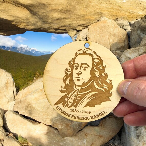 Ornament - George Frideric Handel Raw Wood Ornament - George Frideric Handel Raw Wood
