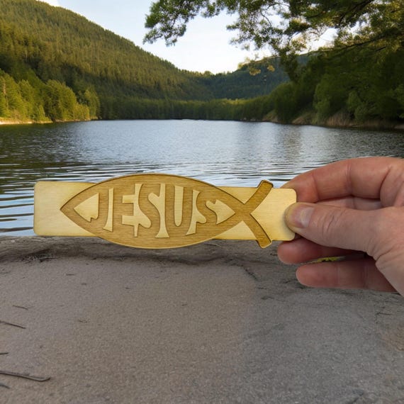 Bookmark - Jesus Fish - Birch wood Bookmark - Jesus Fish - Birch wood