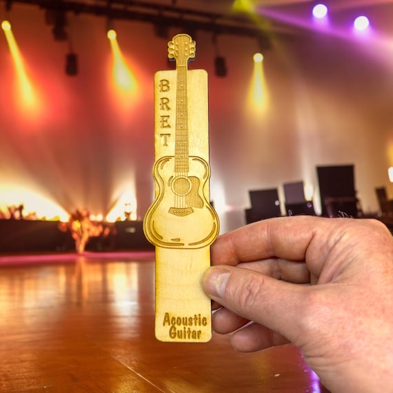 Bookmark - PERSONALIZED Acoustic Guitar - birch wood Bookmark - PERSONALIZED Acoustic Guitar - birch wood