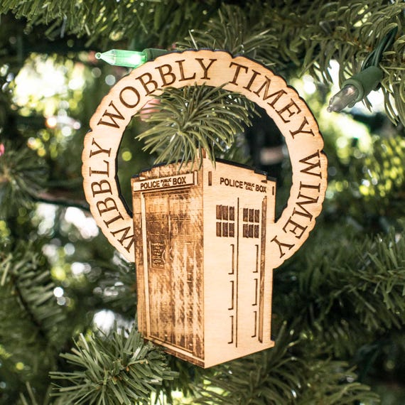 Ornament - Wibbly Wobbly - Raw Wood 4x5in Ornament - Wibbly Wobbly - Raw Wood 4x5in