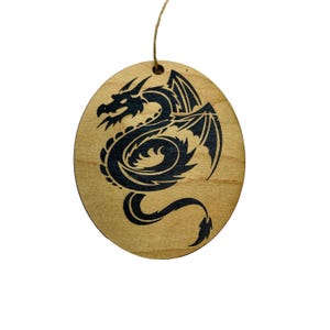 CUSTOM RED OR BLACK Dragon - ornament 4X3in CUSTOM RED OR BLACK Dragon - ornament 4X3in