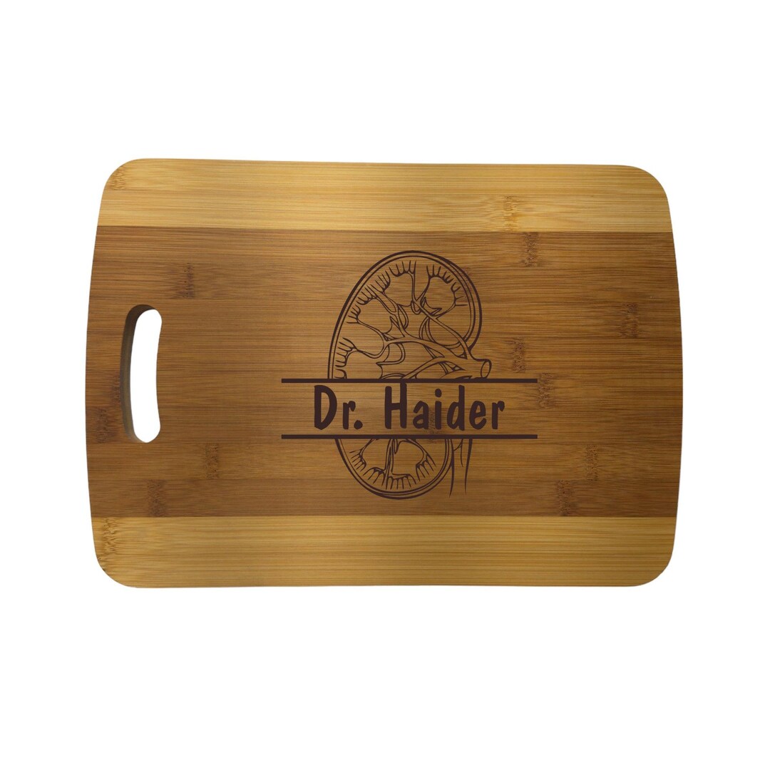 Kidney PERSONALIZED Cutting Board 14''x9.5''x.5'' Bamboo Doctor donor gift Kidney PERSONALIZED Cutting Board 14''x9.5''x.5'' Bamboo Doctor donor gift