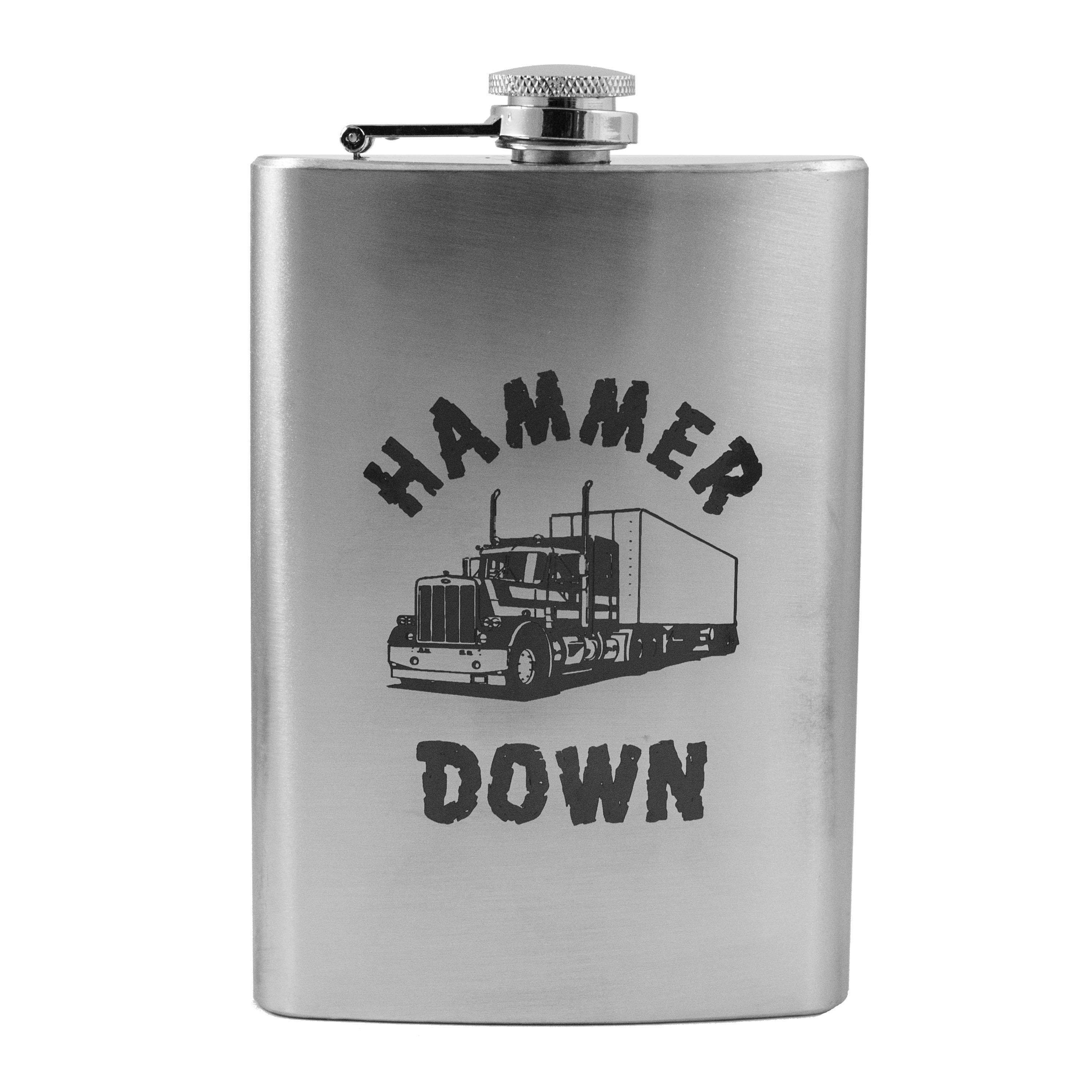 8oz Hammer Down Stainless Steel Flask 8oz Hammer Down Stainless Steel Flask