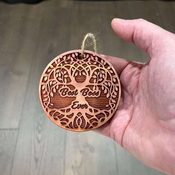 Best Boss Ever Celtic Tree of Life - Cedar Ornament Best Boss Ever Celtic Tree of Life - Cedar Ornament
