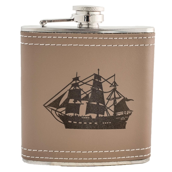6oz Ship Leather Flask 6oz Ship Leather Flask