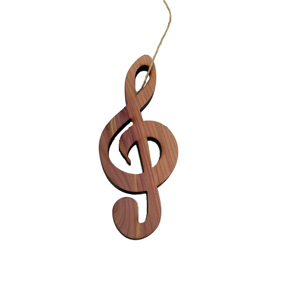 Treble Clef Note - Cedar Ornament Treble Clef Note - Cedar Ornament