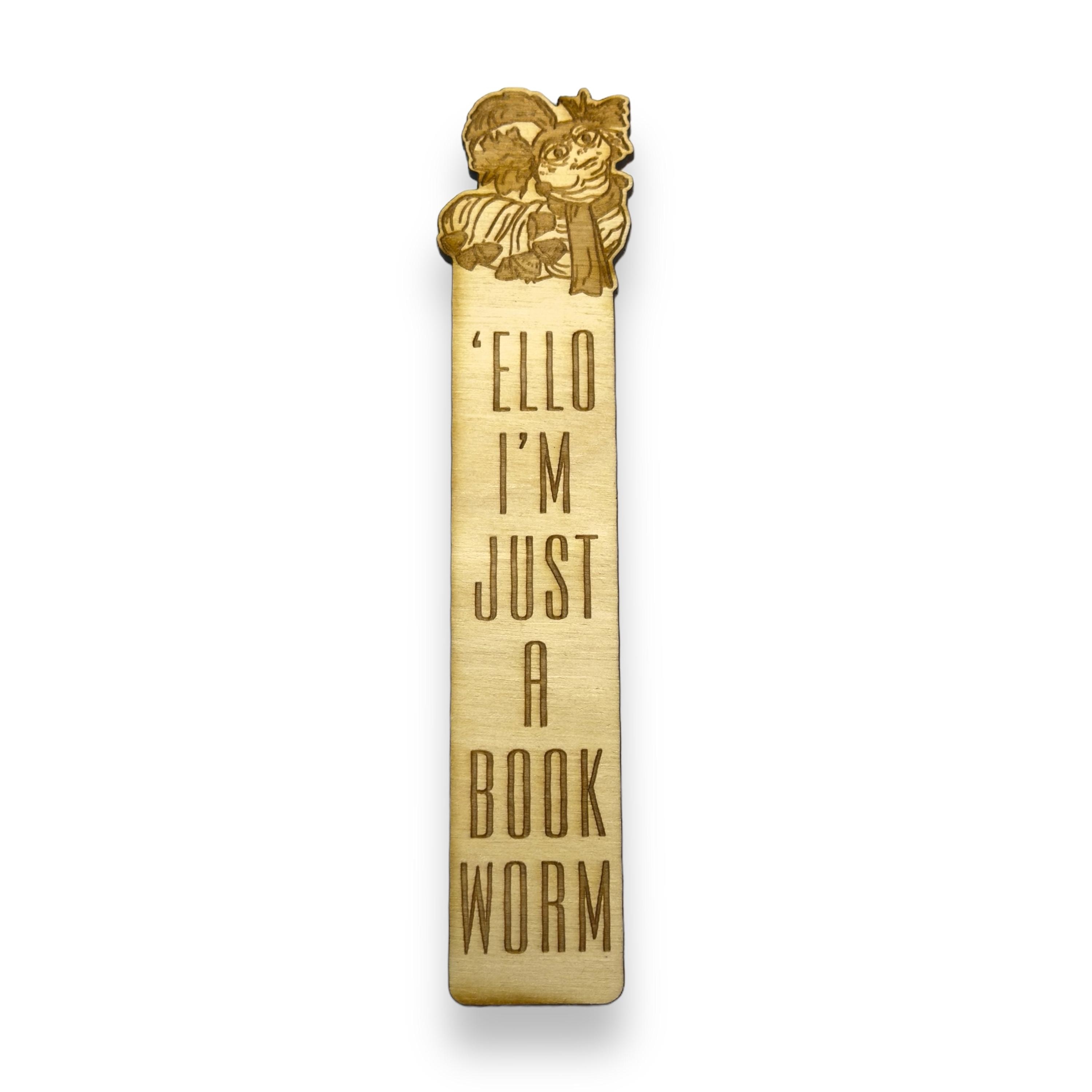 Bookmark - LEATHER - Ello Im Just a Book Worm Bookmark - LEATHER - Ello Im Just a Book Worm