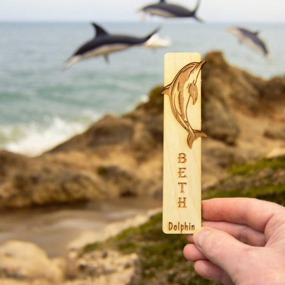 Bookmark - PERSONALIZED Dolphin - Birch wood Bookmark - PERSONALIZED Dolphin - Birch wood