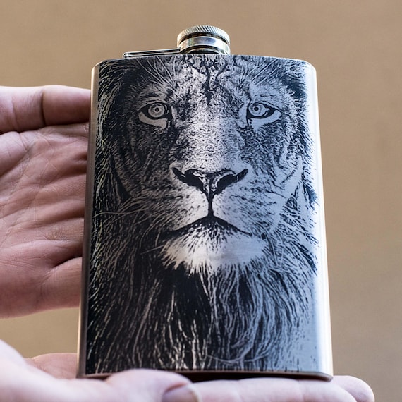 8oz King of the Jungle Stainless Steel Flask 8oz King of the Jungle Stainless Steel Flask