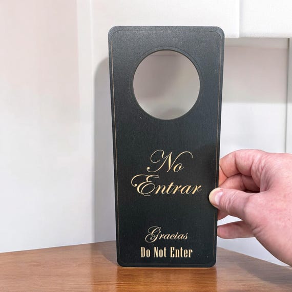 Door Hanger - Spanish Language - No Entrar - Do not Enter - 9x4 Door Hanger - Spanish Language - No Entrar - Do not Enter - 9x4