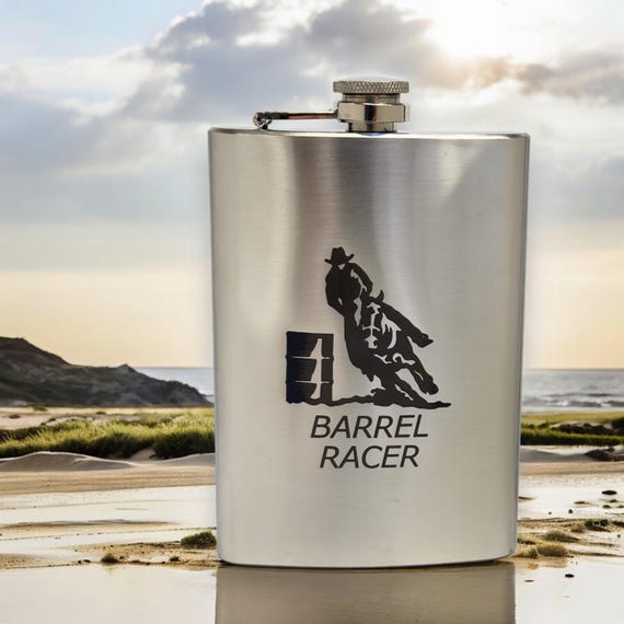 8oz Barrel Racer Stainless Steel Flask 8oz Barrel Racer Stainless Steel Flask