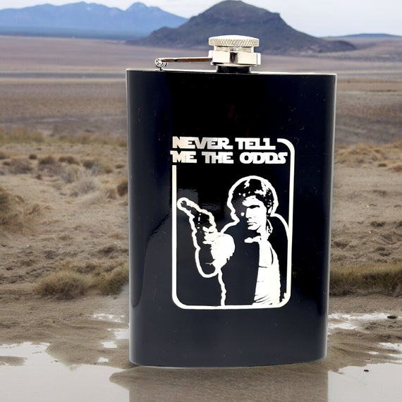 8oz BLACK Never Tell Me the Odds Flask 8oz BLACK Never Tell Me the Odds Flask