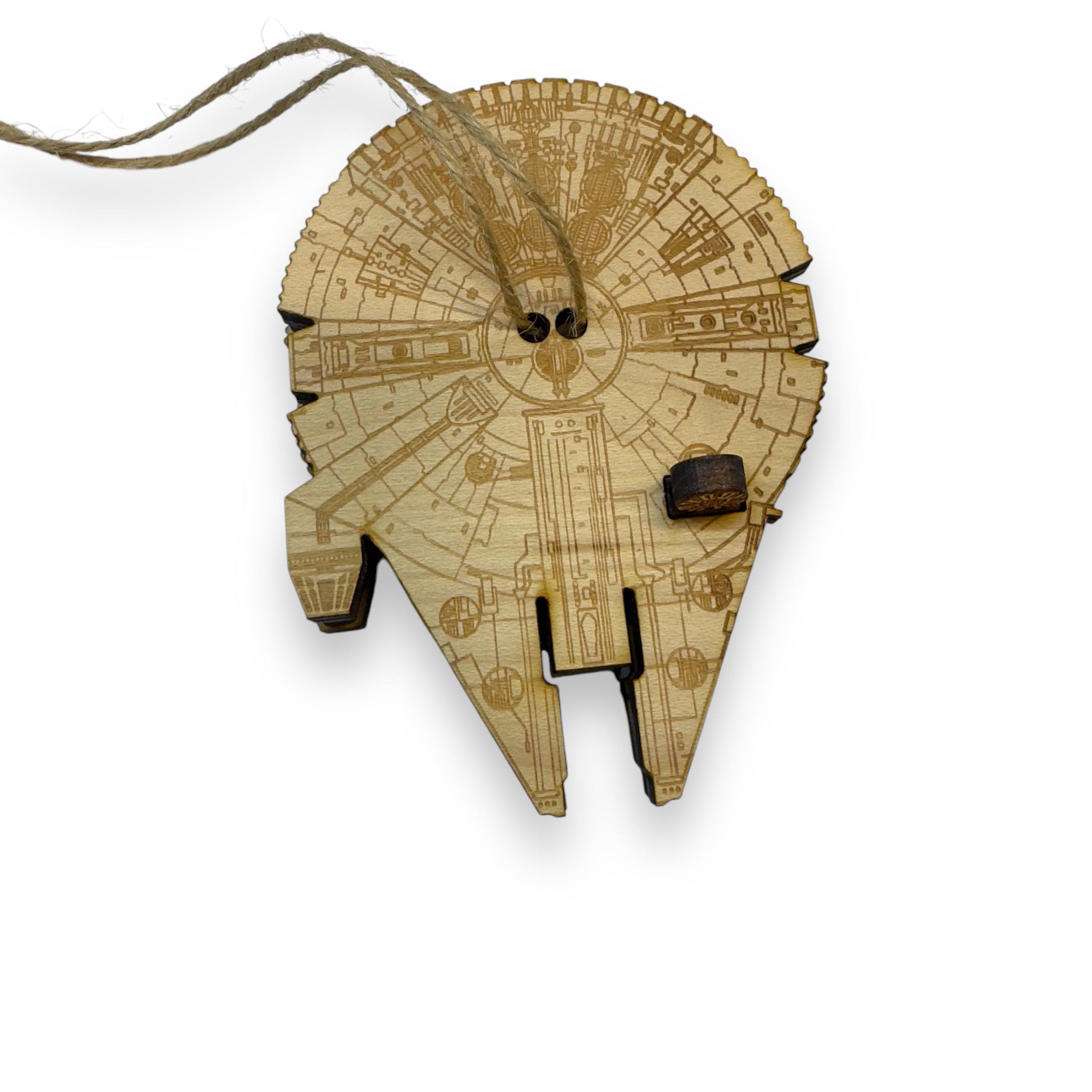 Ornament - Mfalcon - Raw Wood 4x3 Inches Ornament - Mfalcon - Raw Wood 4x3 Inches